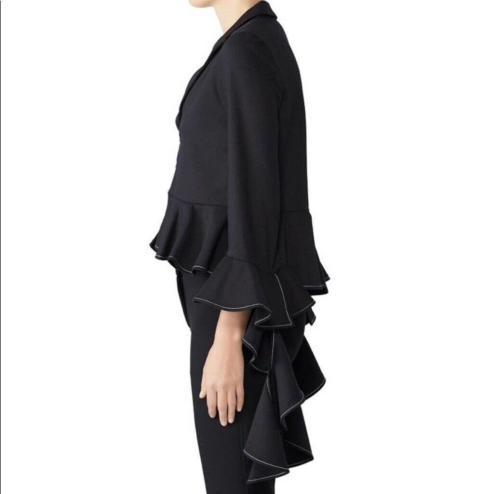 Alexis Black Ruffled Blazer - Picture 2 of 6